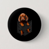 Dachshund In My Cket Ronde Button 5,7 Cm (Voorkant)