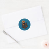 Dachshund In My Cket Ronde Sticker (Envelop)