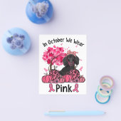 Dachshund in oktober Draag we roze borstkanker Ha Flyer (Enkel)