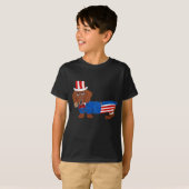 Dachshund in Oom Sam-pak T-shirt (Voorkant volledig)