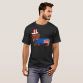 Dachshund in Oom Sam-pak T-shirt (Voorkant volledig)