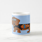 Dachshund in Racing Jacket Mug Koffiemok (Center)