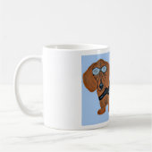 Dachshund in Racing Jacket Mug Koffiemok (Links)