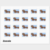 Dachshund in Racing Jacket Sticker (Vel)