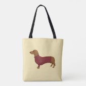 Dachshund in Red Sweater Tote Bag (Achterkant)