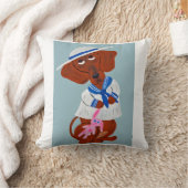 Dachshund in Sailor Suit Kussen (Deken)