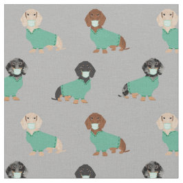 Dachshund in Scrubs Grey Stof