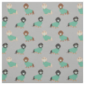 Dachshund in Scrubs Grey Stof (Swatch)