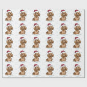 Dachshund in sneeuwpakpapier cadeaupapier (Vlak)