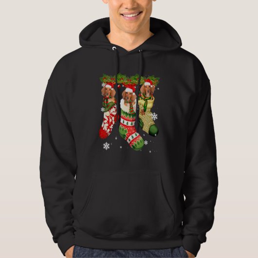 Dachshund in Sock-kerstkerstkerstkerstkerstkerstke Hoodie (Voorkant)