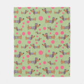 Dachshund in Sweater Fleece Blanket (Voorkant)