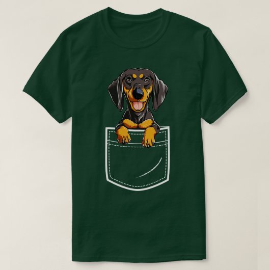 Dachshund in uw voorpootdieren t-shirt (Design voorkant)