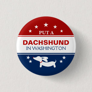 Dachshund in Washington Politieke Button