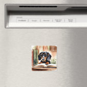 Dachshund in Waterverf Kunst Magneet (Insitu (Vaatwasser))