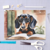 Dachshund in Waterverf Kunst Tissuepapier (Craft)