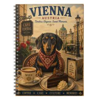 Dachshund in Wenen Reizen Vintage Kunst Notitieboek