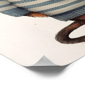 Dachshund in winterstemming, grappig hond decor, k poster (Hoek)