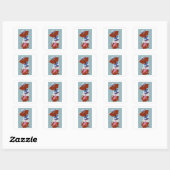 Dachshund in zeemanspak vierkante sticker (Vel)