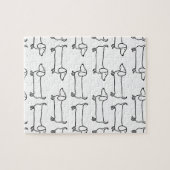 Dachshund in zwart-wit legpuzzel (Horizontaal)
