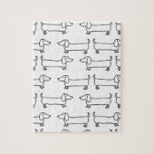Dachshund in zwart-wit legpuzzel (Verticaal)