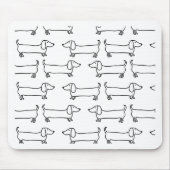 Dachshund in zwart-wit muismat (Voorkant)