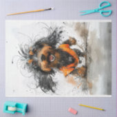 Dachshund Inky de Hond Decoupage Tissuepapier (Craft)