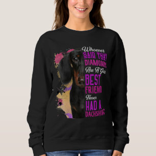 Dachshund is een meisje met de beste vriendschappe trui