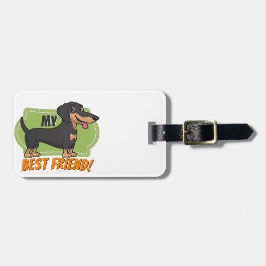 Dachshund is mijn beste vriend. bagagelabel (Voorkant horizontaal)