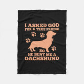 Dachshund is mijn echte vriend fleece deken (Voorkant)