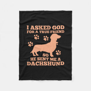 Dachshund is mijn echte vriend fleece deken