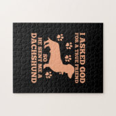Dachshund is mijn echte vriend legpuzzel (Horizontaal)