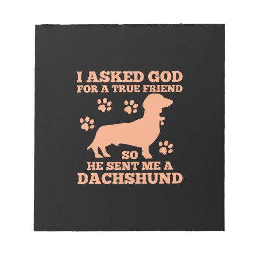 Dachshund is mijn echte vriend notitieblok (Voorkant)