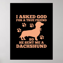 Dachshund is mijn echte vriend poster