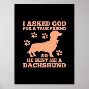Dachshund is mijn echte vriend poster