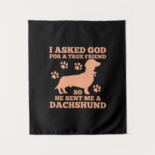 Dachshund is mijn echte vriend wandkleed