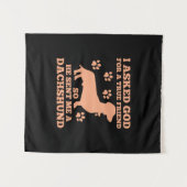 Dachshund is mijn echte vriend wandkleed (Voorkant (horizontaal))