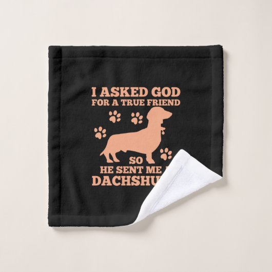 Dachshund is mijn echte vriend washandje (Wasdoekje)
