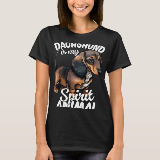 Dachshund is mijn geestdier 4 t-shirt (Voorkant)