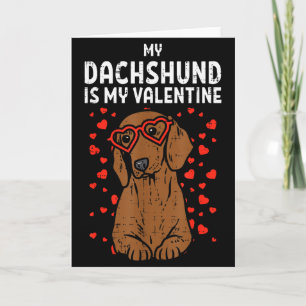Dachshund Is Mijn Valentijn Wiener Hond Valentijns Kaart