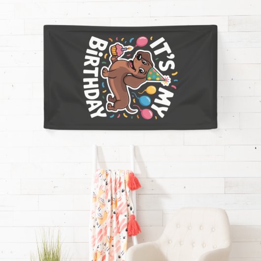 Dachshund It's My Birthday Spandoek (Insitu)