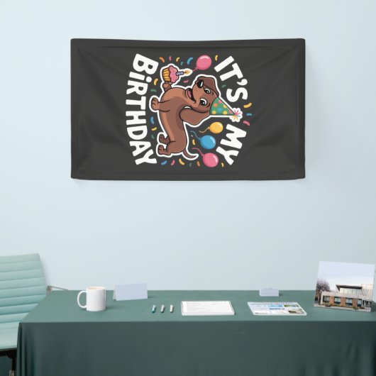 Dachshund It's My Birthday Spandoek (Beurs)