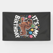 Dachshund It's My Birthday Spandoek (Horizontaal)