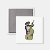 Dachshund Jazz Bass Player Magneet (Voorkant / Achterkant)