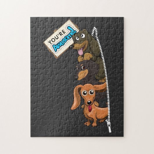 Dachshund Je bent Geweldige Legpuzzel (Verticaal)
