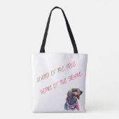 DACHSHUND JULY 4TH CANVAS TAS (Achterkant)