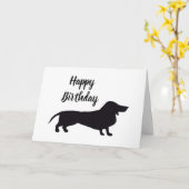 Dachshund Kaart (Gele Bloem)