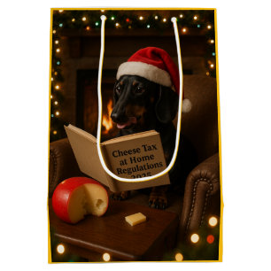 Dachshund 'Kaasbelasting' Kerstcadeautas Medium Cadeauzakje