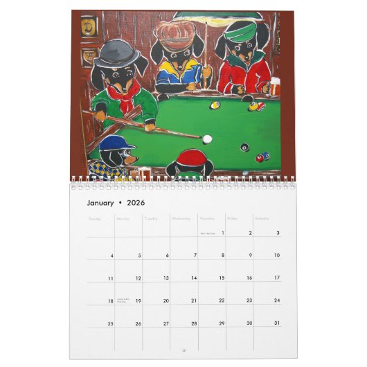 Dachshund Kalender (Jan 2026)