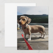 Dachshund kan beter leven met een Dachshund Birthd Kaart (Voorkant / Achterkant)