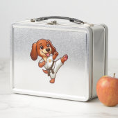 Dachshund karate martial arts hoge kick (In situ)